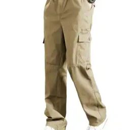 Men Relaxed Fit Cargo Pants with Insert Pockets-image-45