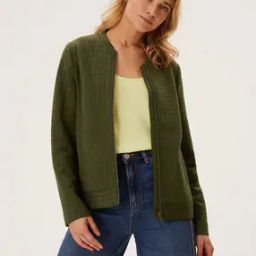 Quilted Bomber Jacket-image-9