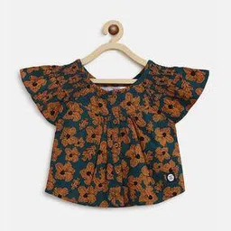 tales & stories Girls Floral Print Regular Fit Top-picture-34