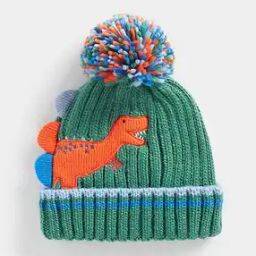 Embroidered Beanie with Pom-Pom Detail-24
