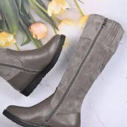 Women Round-Toe Knee-Length Boots-image-53