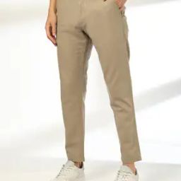 Men Cropped Fit Flat-Front Trousers-image-29