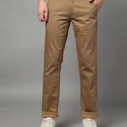Men Regular Fit Flat-Front Trousers-image-35