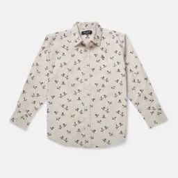 Printed Shirt with Spread Collar-image-40