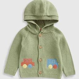 Boys Embroidered Cotton Hooded Cardigan-image-65