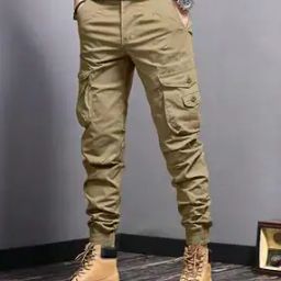 Men Relaxed Fit Cargo Jogger Pants-image-123