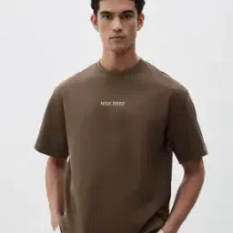 Men Oversized Fit Crew-Neck T-Shirt-image-29