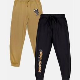 Boys Pack of 2 Typographic Print Joggers with Pockets-33