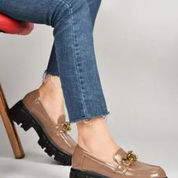 Women Platform-Heeled Shoes with Chain Accent-image-79