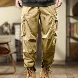 Men Relaxed Fit Cargo Pants-image-81