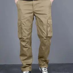 Men Relaxed Fit Cargo Pants with Insert Pockets-picture-15