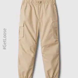 Girls Relaxed Fit Cotton Cargo Parachute Pants-image-61