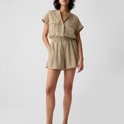 Women Playsuit with Flap Pockets-image-71
