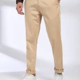 Women Flat-Front Relaxed Fit Trousers-image-56
