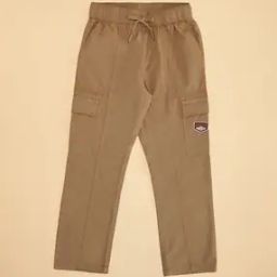 Boys Cotton Mid Rise Typographic Cargo Pants-picture-29