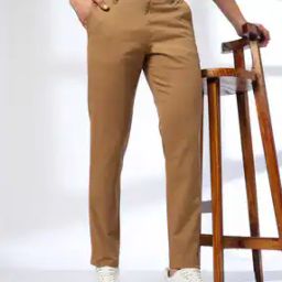 Men Regular Fit Flat-Front Trousers-image-80