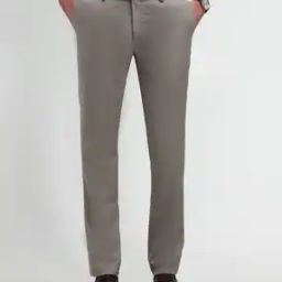 Men Tapered Fit Flat-Front Trousers-image-31