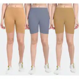 Women Pack of 3 Shorts with Elasticated Waist-image-51
