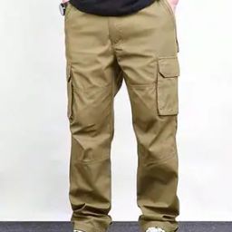 Men Relaxed Fit Flat-Front Cargo Pants-image-5