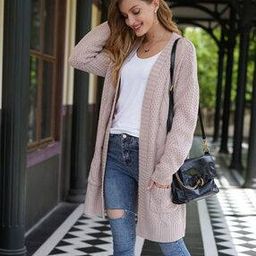 Women Rope-Knit Relaxed Fit Front-Open Shrug-21
