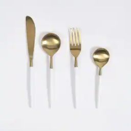 Set of 4 Enamelled Stainless Steel Cutlery Set-25