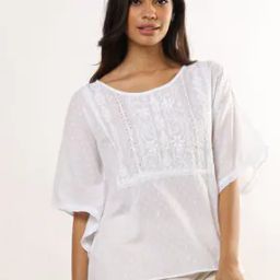 Women Chikankari Kaftan Top-image-87