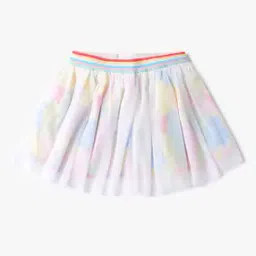 Floral Print Tulle A-Line Skirt-image-49