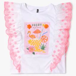 Schiffli Embroidered Round-Neck Top-image-88