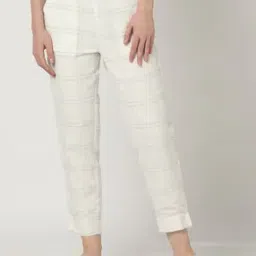 Checked Tapered Fit Pants with Insert Pockets-image-64