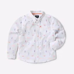 Printed Shirt with Patch Pocket-image-99