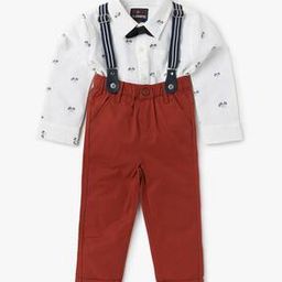 Printed Shirt with Dungaree Set-image-20