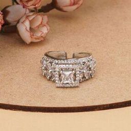 Women Stone-Studded Cocktail Ring-image-15