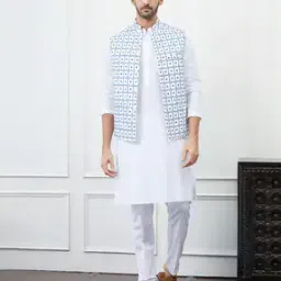 Men Slim Fit Embroidery Nehru Jacket-picture-40