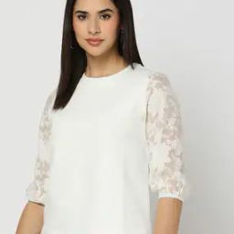 Floral Print Round-Neck Sweatshirt-image-95