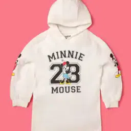 Minnie Mouse Print Hooded T-Shirt Dress-image-35