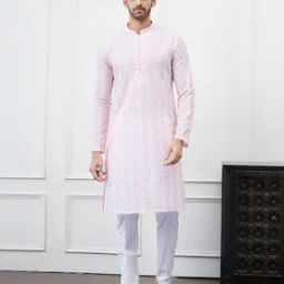 Men Embroidered Regular Fit Long Kurta-picture-10