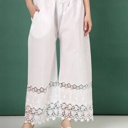 Women Regular Fit Palazzos with Lace Details-picture-19