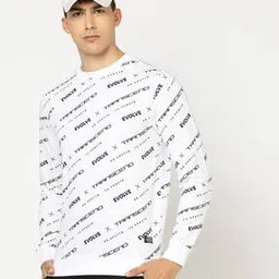 Typographic Print Slim Fit Sweatshirt-image-93