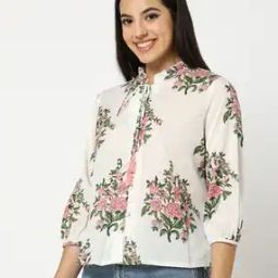 Floral Print Loose Fit Top-image-82