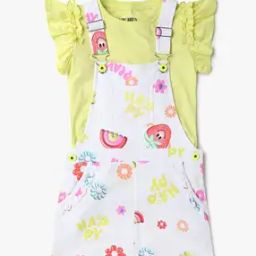 Girls Printed Regular Fit Playsuit with Top-image-81