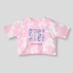Girls Tie & Dye Boxy Fit Round-Neck T-Shirt-image-63