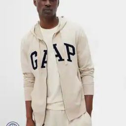 Logo Print Hoodie with Kangaroo Pockets-image-68