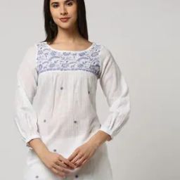 Chikankari A-Line Tunic-image-5