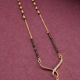 Gold-Plated American Diamond-Studded Mangalsutra-image-11