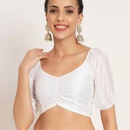 Women Back Open Blouse with Tie-Up-image-26