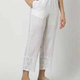Women Schiffli Embroidered Palazzos-image-78