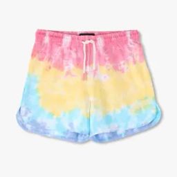 Girls Tie & Dye Print Relaxed Fit Shorts-3