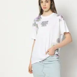 Women Printed Oversized Fit Crew-Neck T-Shirt-image-58