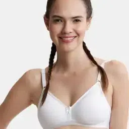 1581 Wirefree Non-Padded Cotton Elastane Medium Coverage Beginners Bra-image-3
