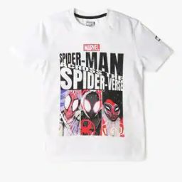 Boys Spider-Man Print Relaxed Fit Round-Neck T-Shirt-image-21